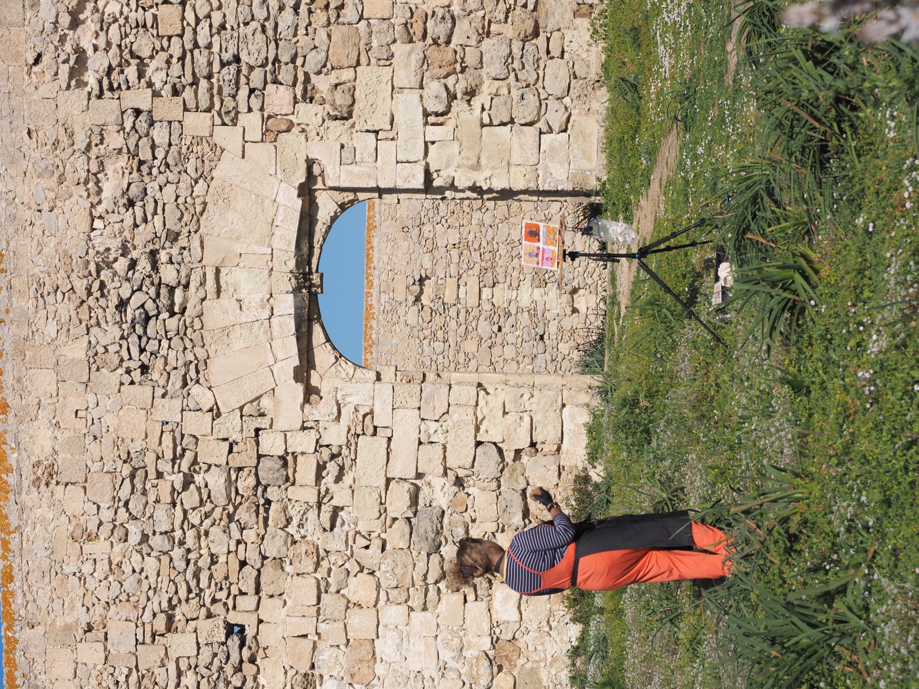 Vivi plein air painting at Quarantine Events 2025